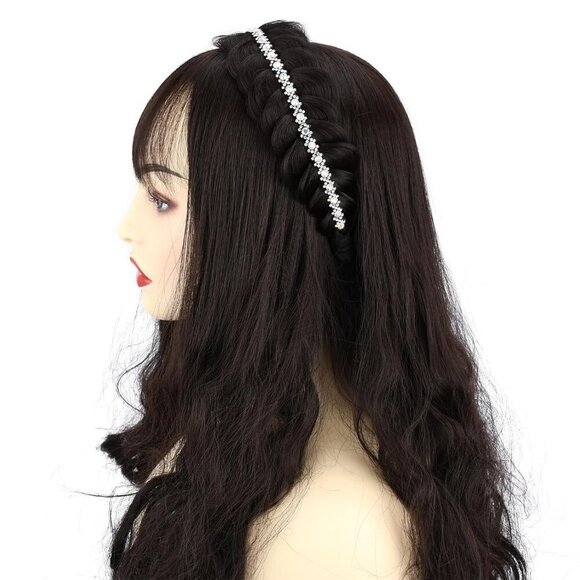 Synthetic Hair Headband Wide Braid Dark Strawberry Blonde 2 Inch for Adults main image 6
